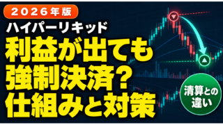 Hyperliquidの利益側の強制決済と清算との違いを解説する記事