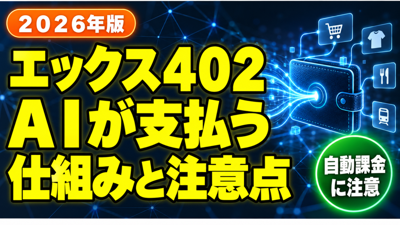x402のAI決済の仕組みと自動課金の注意点を解説する記事